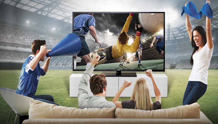 Просмотр футбола на телевизорах Samsung